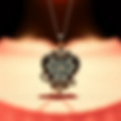 Artistic representation of an I Love You necklace showcasing its intricate design