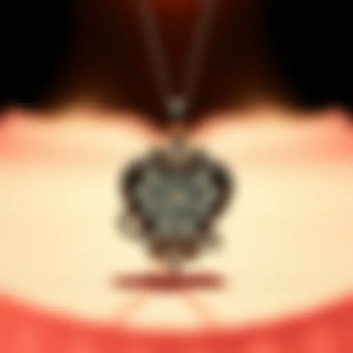 Artistic representation of an I Love You necklace showcasing its intricate design