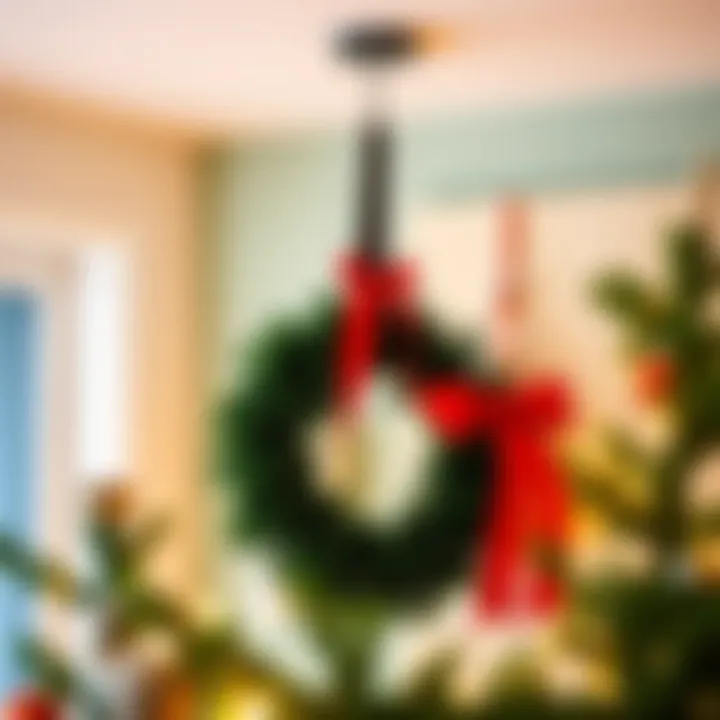 Step-by-step installation of a suction wreath hanger