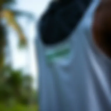 Sustainability in Jamaica Tank Tops An eco-friendly label on a Jamaica tank top emphasizing sustainability