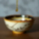 A beautifully mended ceramic bowl showcasing kintsugi techniques