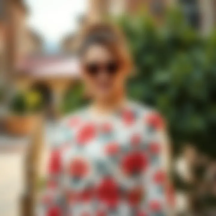 Styling tips with accessories for a floral dress