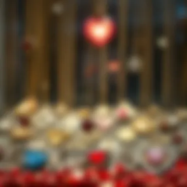 A beautifully displayed collection of 'Love You' necklaces