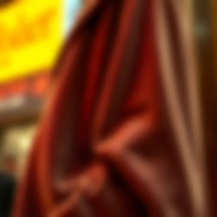 Close-up of luxurious velvet fabric texture