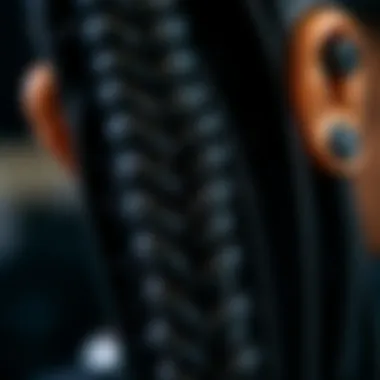 Close-up of intricate braids created by machine