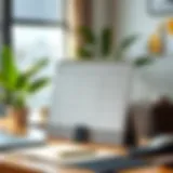 Elegant magnetic week planner displayed on a modern workspace