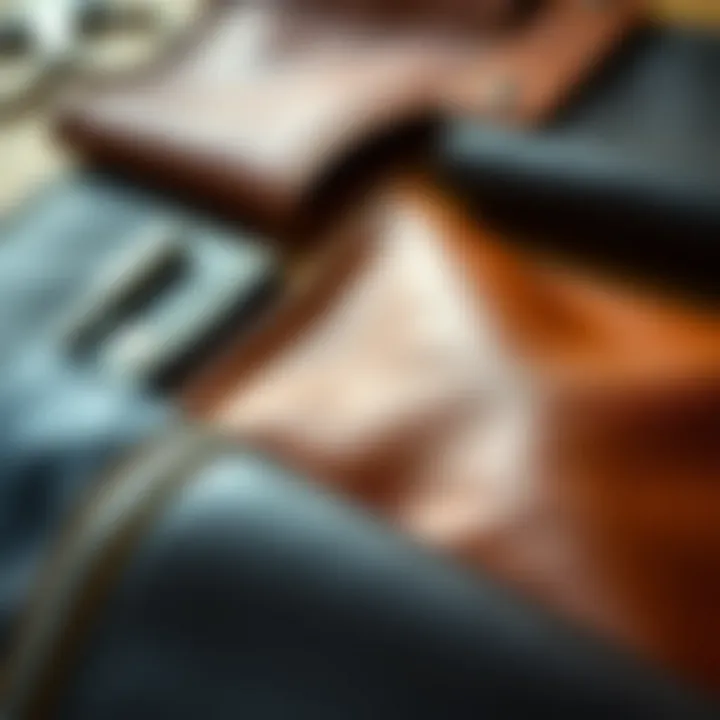 Selection of various leather types suitable for repair