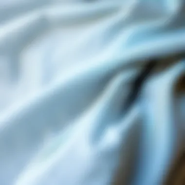 Close-up of fabric texture used in maternity denim