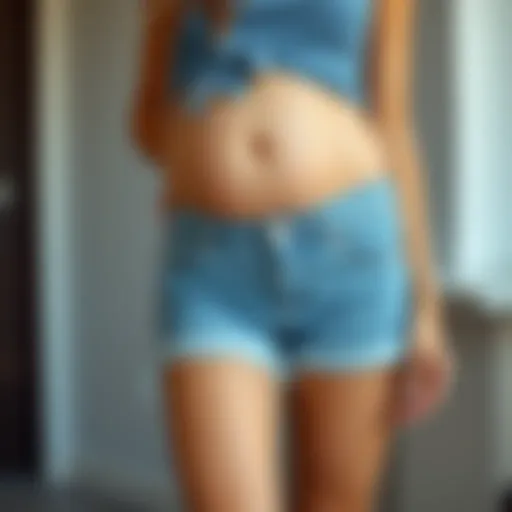 Trendy Maternity Denim Shorts Stylish maternity denim shorts for expectant mothers