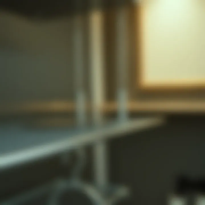 Close-up of high-quality materials used for tension shelves in modern closets