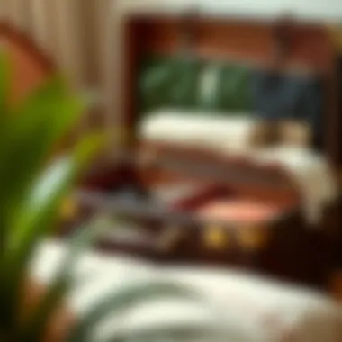 Efficient Organization with Travel Trunk Organizer Elegant travel trunk organizer showcasing compartments