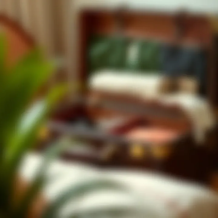 Efficient Organization with Travel Trunk Organizer Elegant travel trunk organizer showcasing compartments