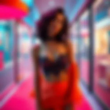 A vibrant display of Missguided's color palette and design techniques