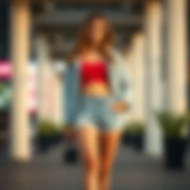 Fashionable styling tips featuring Missguided shorts in various outfits