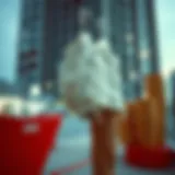 Trendy Missguided shorts displayed in a modern urban setting