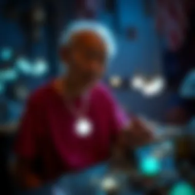 Crafting Artistry in Moon Glow Jewelry Artisan crafting moon glow jewelry