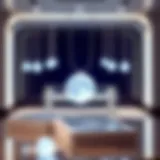 Enchanting Moon Glow Necklace Display Glowing moon-inspired necklace on display