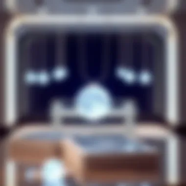 Enchanting Moon Glow Necklace Display Glowing moon-inspired necklace on display