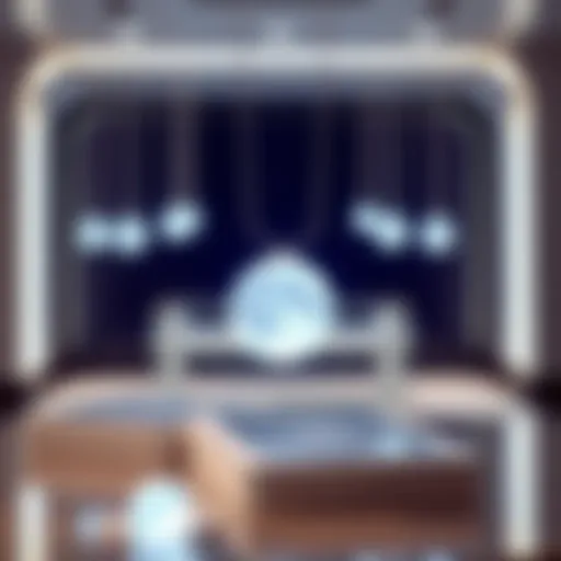 Enchanting Moon Glow Necklace Display Glowing moon-inspired necklace on display