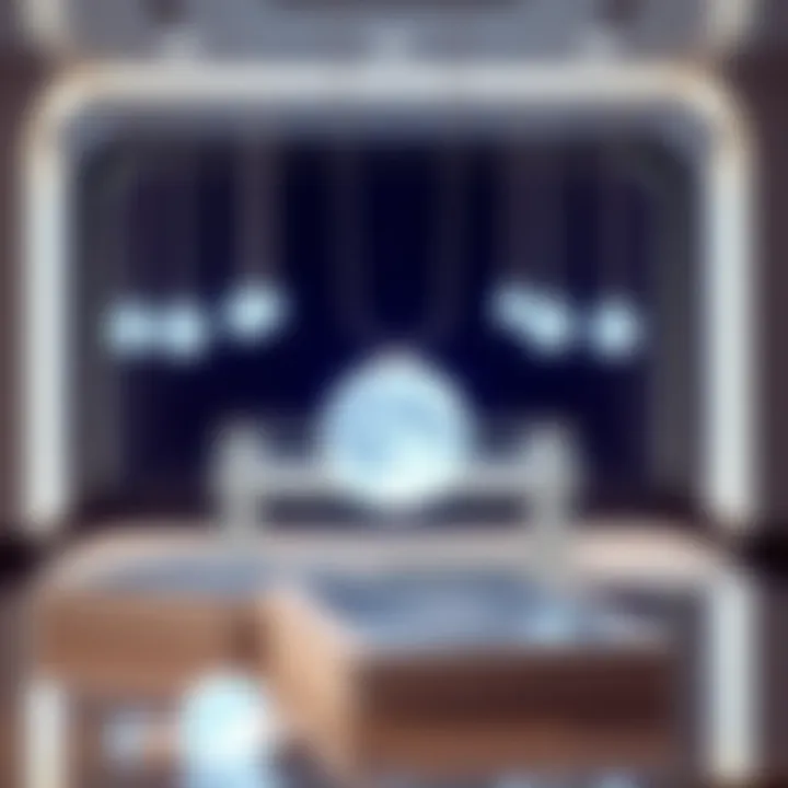 Enchanting Moon Glow Necklace Display Glowing moon-inspired necklace on display