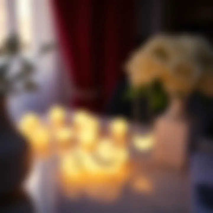 Elegant Arrangement of Moon Glow Necklaces Elegant setting featuring moon glow necklaces