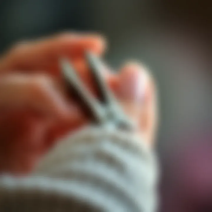 Nail Clip in Use Close-up of nail clip in action during polish removal