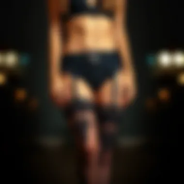 Perfect Pairing of Garter Belts and Thigh-Highs Stylish garter belt paired with exquisite thigh-highs