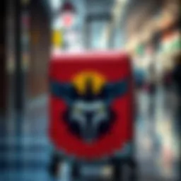 Vibrant personalized luggage cover showcasing unique design