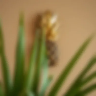 Stylish pineapple metal art as a focal point in home decoration