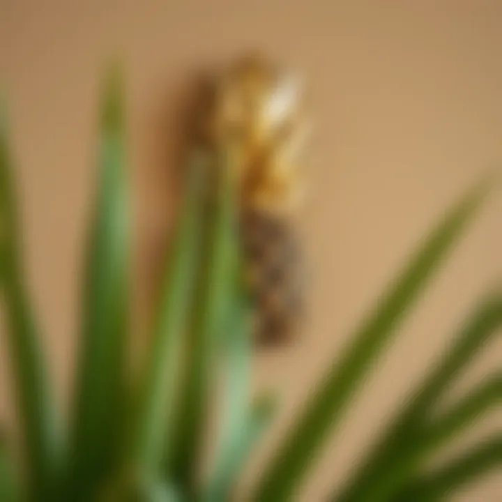 Stylish pineapple metal art as a focal point in home decoration