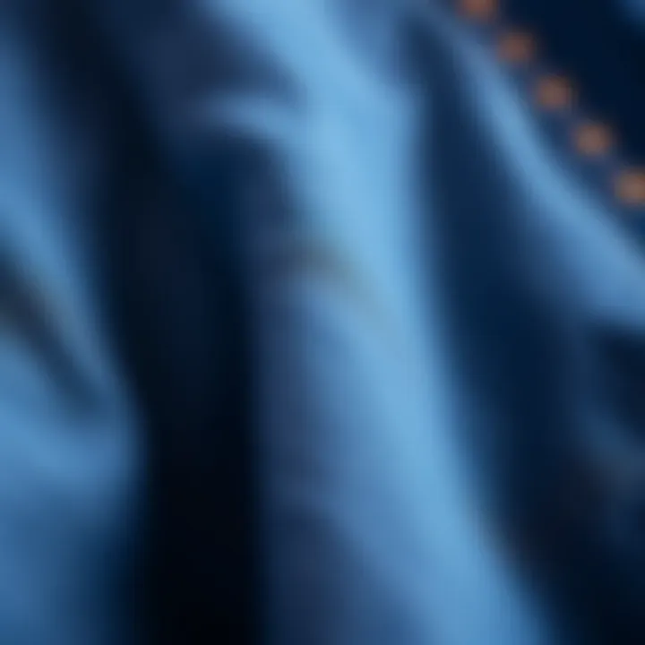 Textural Excellence in Denim for Plus Sizes A close-up view of denim fabric showcasing its texture and weave, highlighting the quality of material used in plus size denim pants.