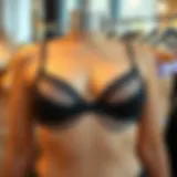 Stylish plus size strappy bralette on display