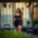 Stylish romper showcasing a curvy silhouette