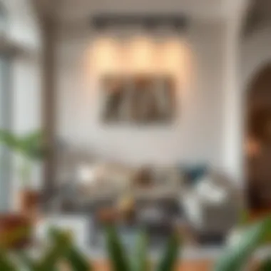 Contemporary Living: Integrating Scripture with Style Stylish scripture art installation in a contemporary living space