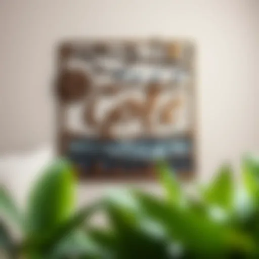 Serenity in Design: Landscape Inspired Scripture Art Intricate scripture wall art featuring a serene landscape