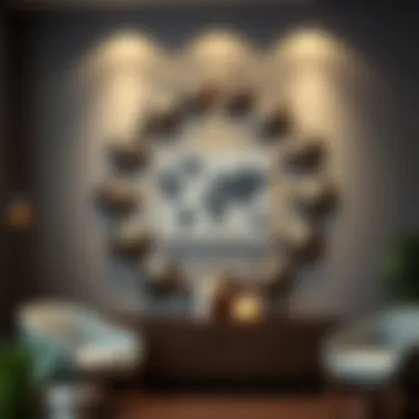 Geometric Elegance: A Modern Take on Scripture Art Modern scripture wall decor with geometric patterns