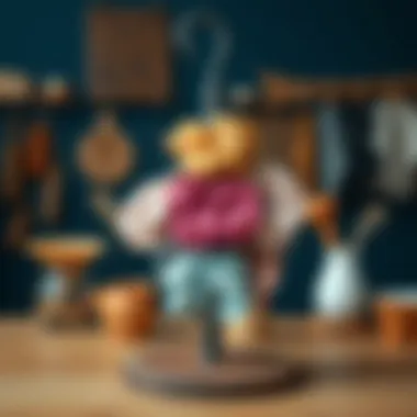 Creative DIY scrunchie display using repurposed materials