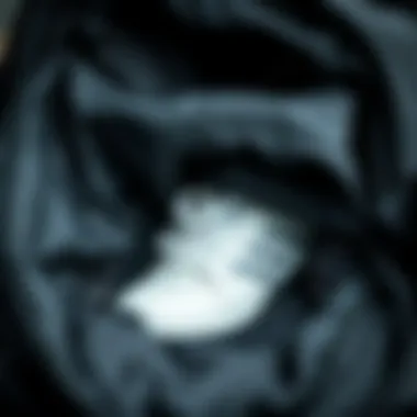 Detailed View of the Shoe Compartment Close-up of the shoe compartment in a modern backpack