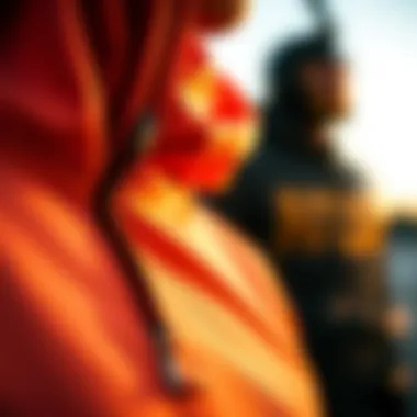 Close-up of fabric technology used in workout jackets