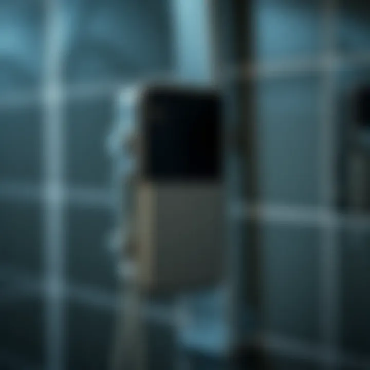 A close-up of a high-quality shower phone case holder showcasing its design features