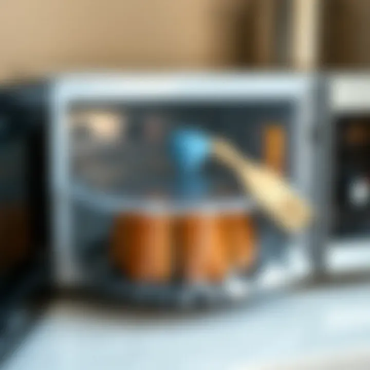 Heat-resistant silicone cover protecting food in microwave