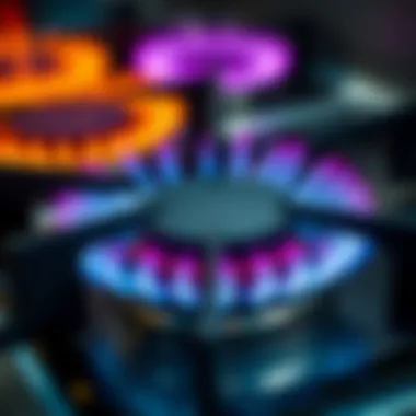 Innovative silicone burner liner design showcasing vibrant colors