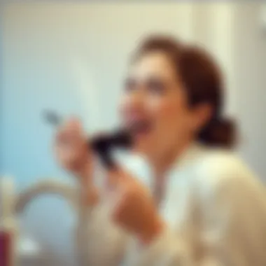 User enjoying a simplified makeup brush cleaning routine