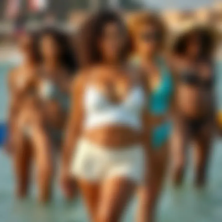 Diverse body types represented in stylish skirted swimsuits