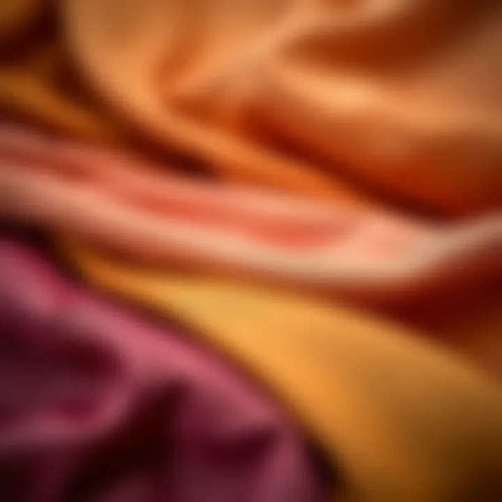 Luxurious Fabric Textures of Solid Color Sarongs Close-up of luxurious fabric textures showcasing different solid color options