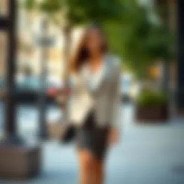 Chic pencil skirt with a stylish blazer