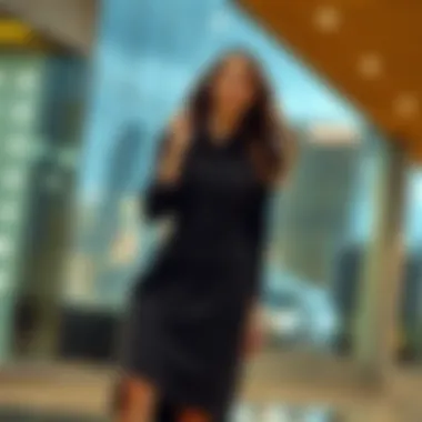 Fashionable dress suitable for corporate settings