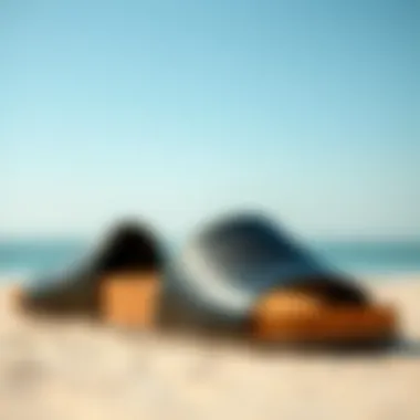 A stylish arrangement of plain slide sandals suitable for casual and semi-formal settings