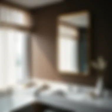 A beautifully designed magnifying mirror in a stylish bathroom setting