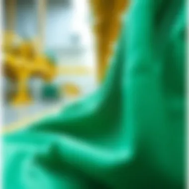 Illustration showcasing sustainable practices with fabric adhesives